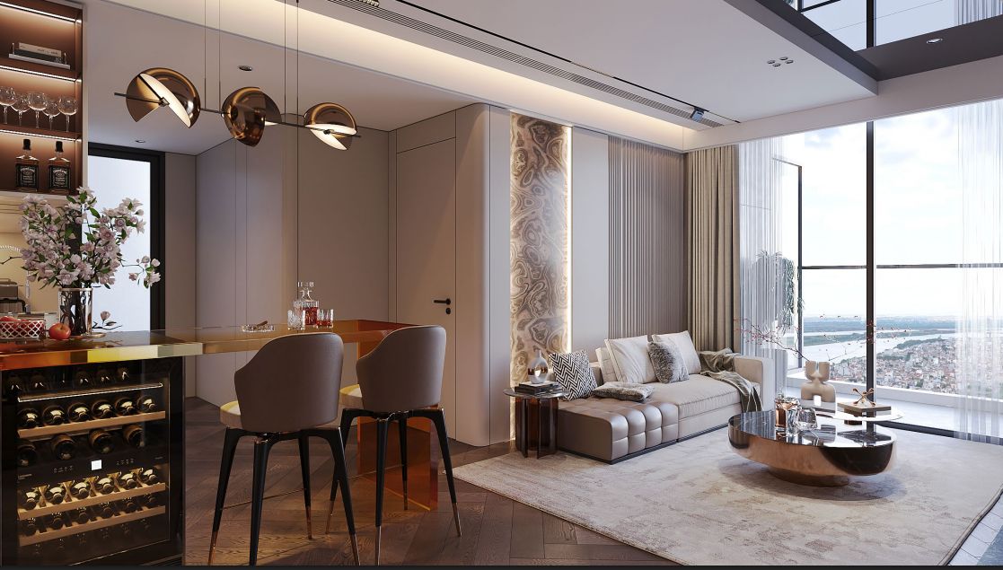 Bán căn góc 4 ngủ Đông Bắc mặt kính LowE nội thất cao cấp Noble West Lake Hanoi giá VIP